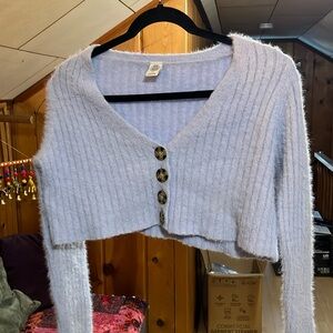 Light Blue/periwinkle Crop Sweater